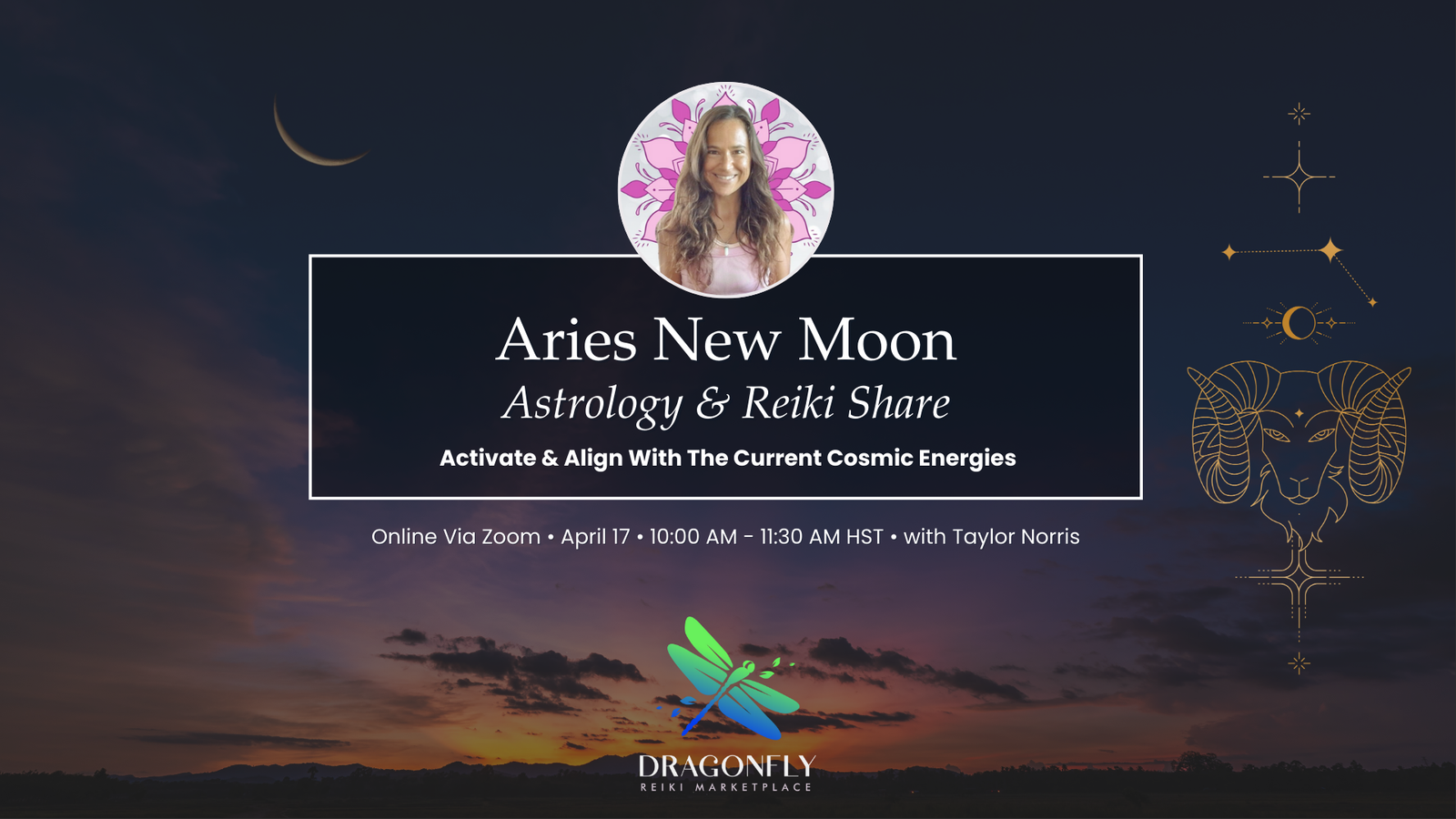 Aries New Moon Astrology & Reiki Share